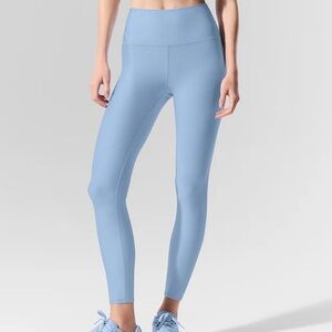 ALO Yoga 7/8 High-Waist Airlift Seashell Blue Leggings